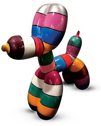 Scultura Cane Palloncino Multicolore