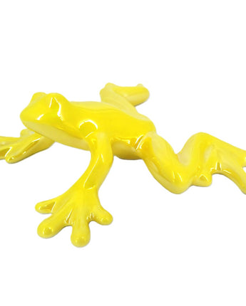 Scultura Rana Perlata Giallo